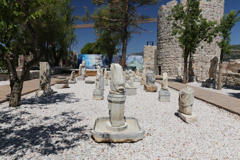 Sculpture in Bodrum Castle, Mugla City, Turkey. Sculpture in Bodrum Castle, Mugla City, Turkey