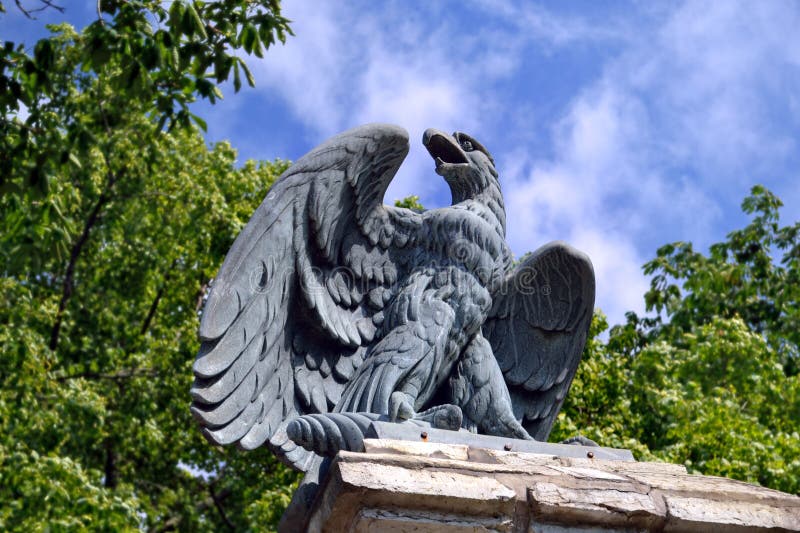 Granite sculpture of eagle, Tallinn, Estonia. Granite sculpture of eagle, Tallinn, Estonia