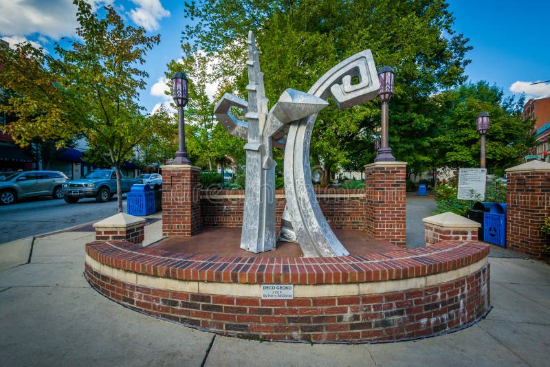 Sculpture in Downtown Asheville, North Carolina. Editorial Photo