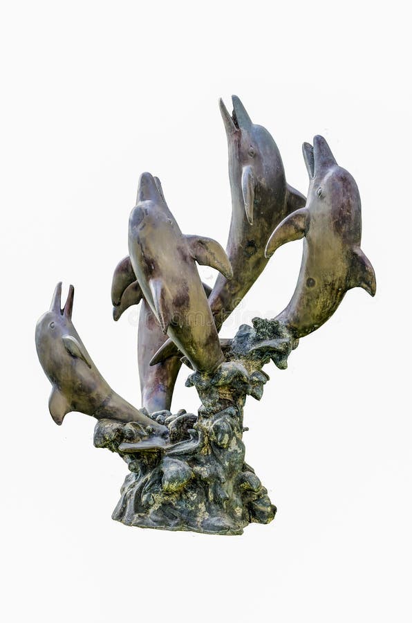 Sculpture en dauphins photos libres de droits Sculpture en dauphins photos libres de droits