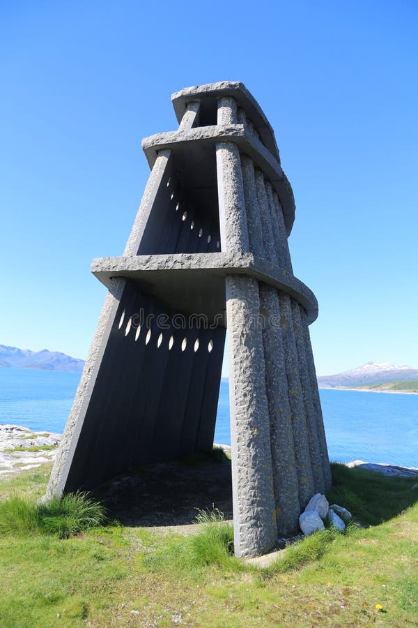 Sculpture in Evenes stock photos