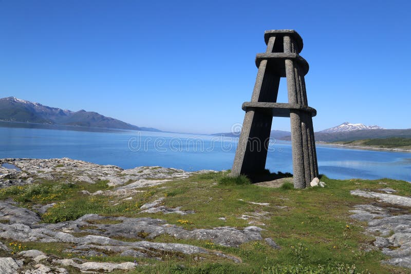 Sculpture in Evenes royalty free stock photos