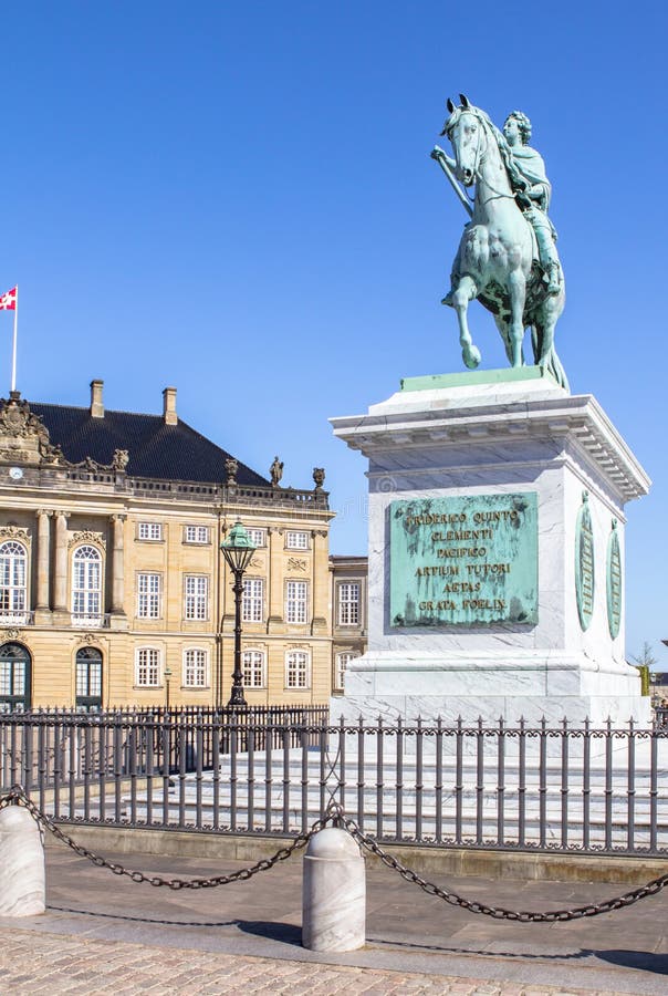 Sculpture of Frederik V, Copenhagen, Denmark Stock Image - Image of ...