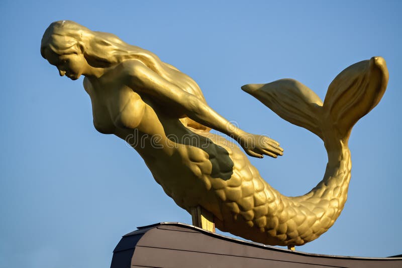 Sculpture of a mermaid stock photo Sculpture of a mermaid stock photo
