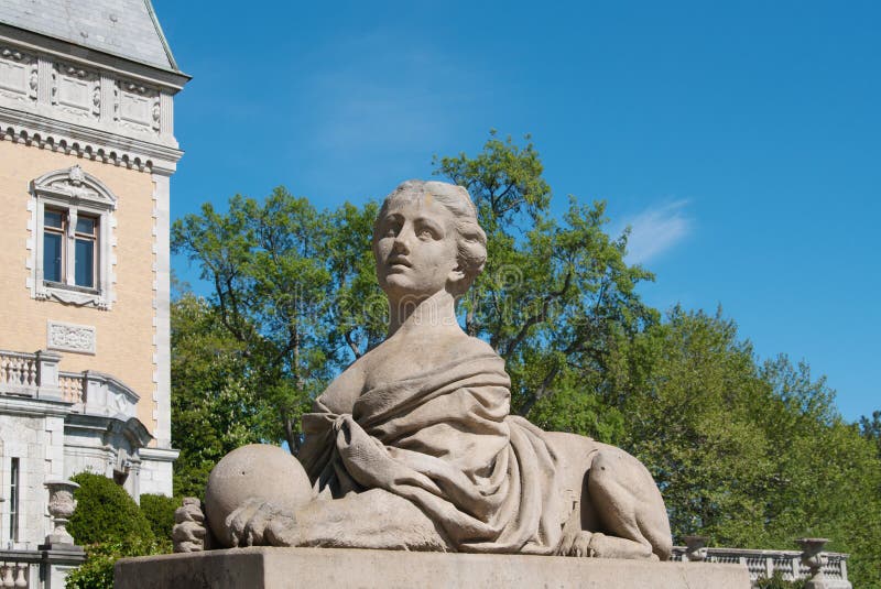 Sculpture of sphinx at Massandra Palace, Crimea