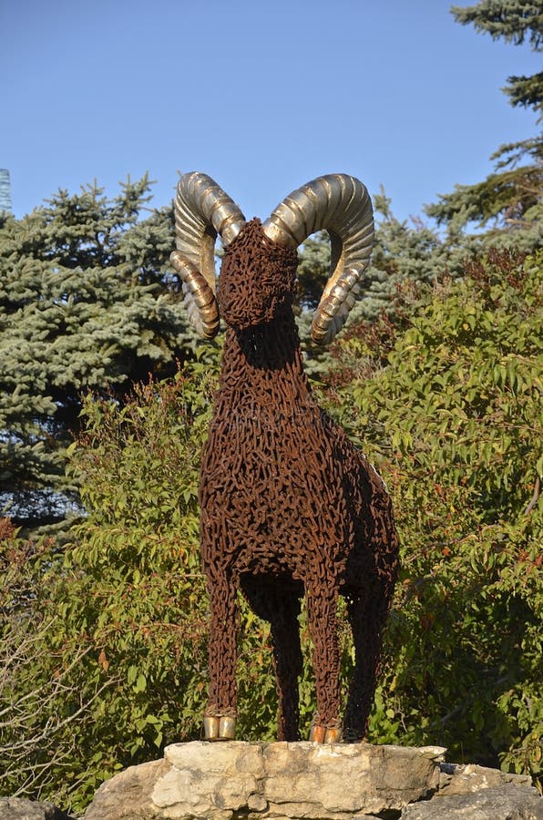 Sculptured Mountain Goat from Chain Stock Image Image of ychain