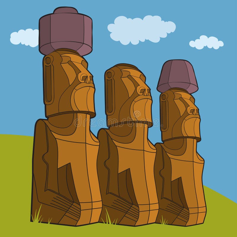 Premium Vector  Moai statue easter island statue from a splash of  watercolor colored drawing realistic