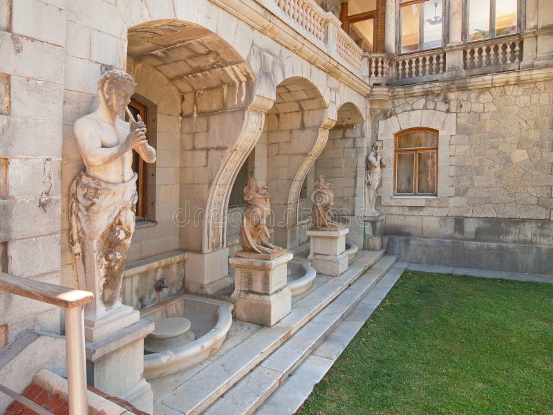 Sculptures in Massandra palace in Crimea