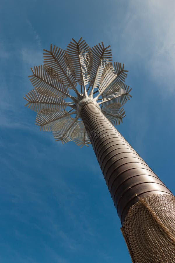 Scultura della palma di Nikau a Wellington immagini stock Scultura della palma di Nikau a Wellington immagini stock