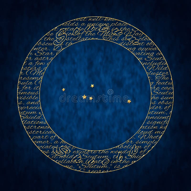 Scutum star constellation shield of sobieski shield constellation royalty-vrije stock afbeeldingen