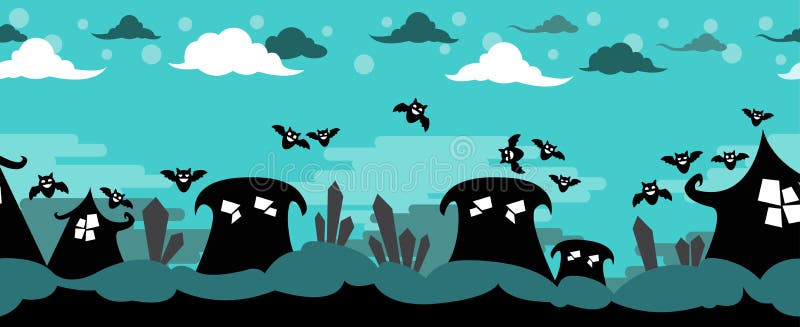 Scène d'horreur de vecteur de Halloween illustration de vecteur Scène d'horreur de vecteur de Halloween illustration de vecteur