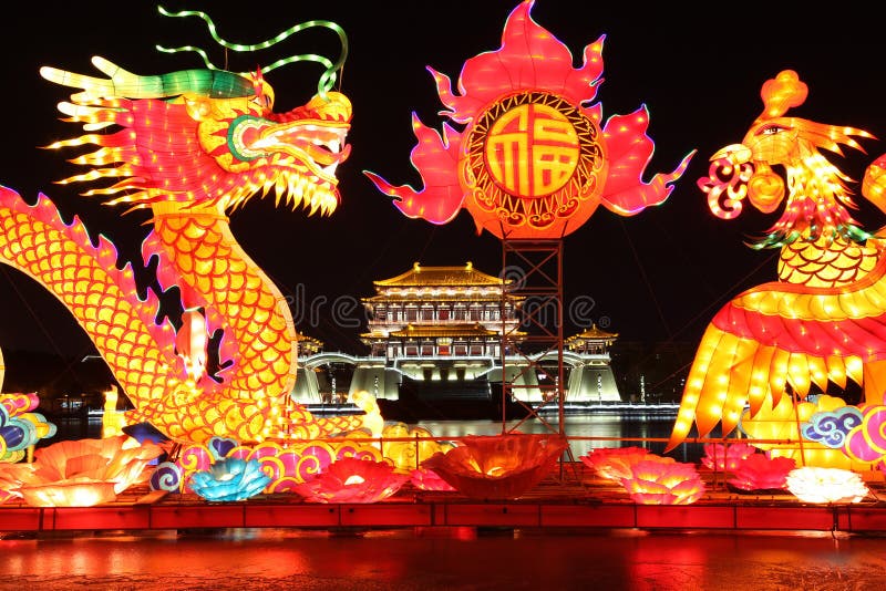 Scènes de nuit de Tang Paradise dans XI le ` (Xian), Chine