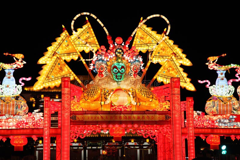 Scènes de nuit de Tang Paradise dans XI le ` (Xian), Chine