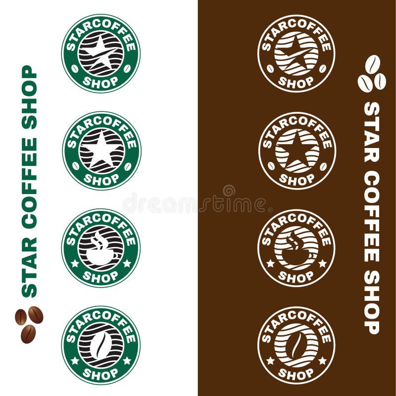 Scénographie de vecteur de style de cercle de logo de café d'étoile illustration de vecteur Scénographie de vecteur de style de cercle de logo de café d'étoile illustration de vecteur