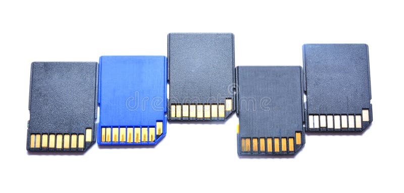 Secure digital memory cards isolated on white. Secure digital memory cards isolated on white
