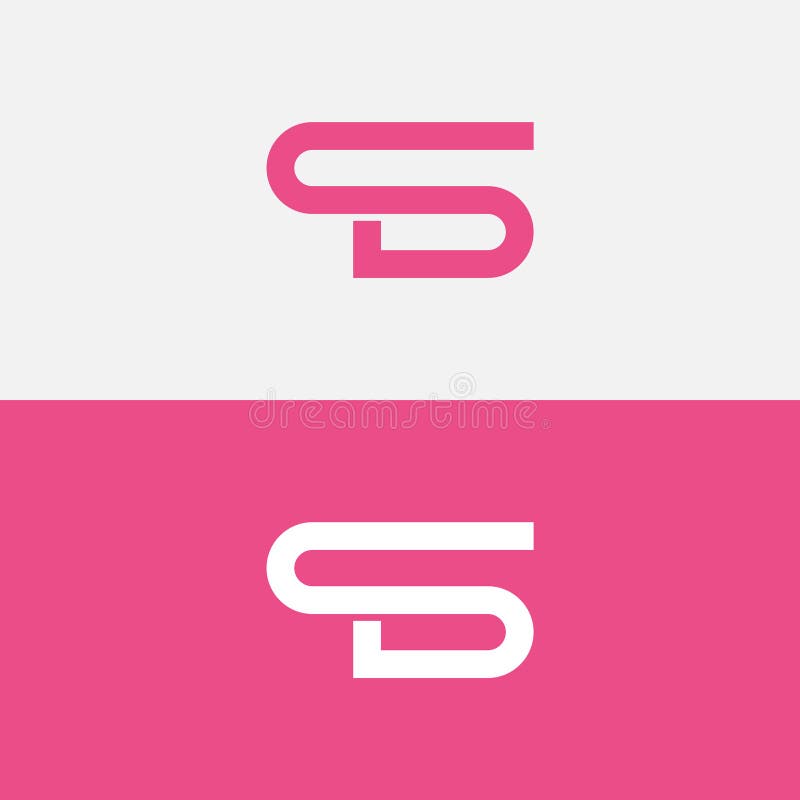 SD letter logo design and minimalist logo stock illustration
