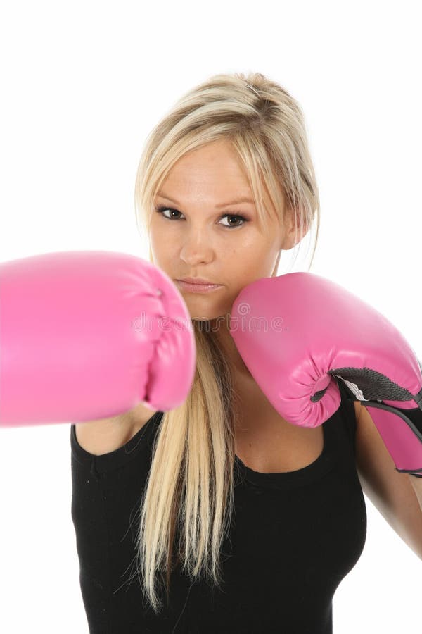 Lucha Contra El CÃ¡ncer De Mama - Mujer Boxeadora Con Guantes De Boxeo Foto  de archivo - Imagen de enfermedad, caridad: 157276892