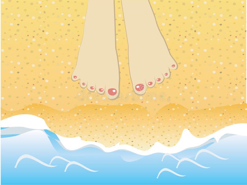 Se alza en la playa ilustración del vector Se alza en la playa ilustración del vector