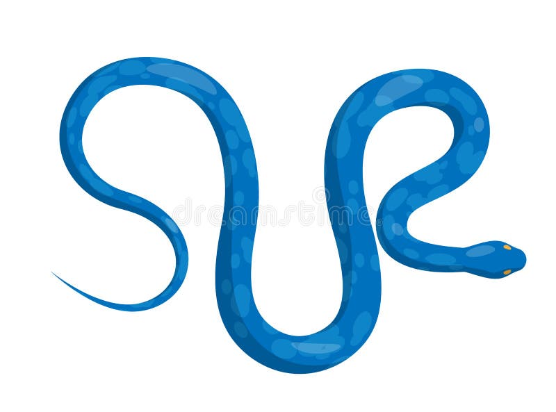 Se arrastra el icono azul del vector de la opinión superior de la serpiente de Python ilustración del vector