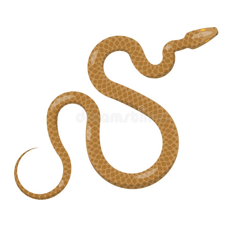 Se arrastra el icono del vector de la opinión superior de la serpiente de Brown Python libre illustration