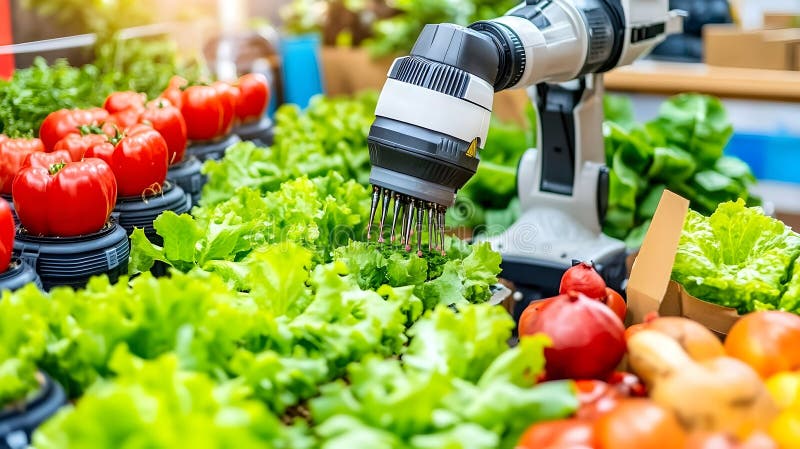 Se cierran verduras y frutas frescas y vibrantes ilustración del vector