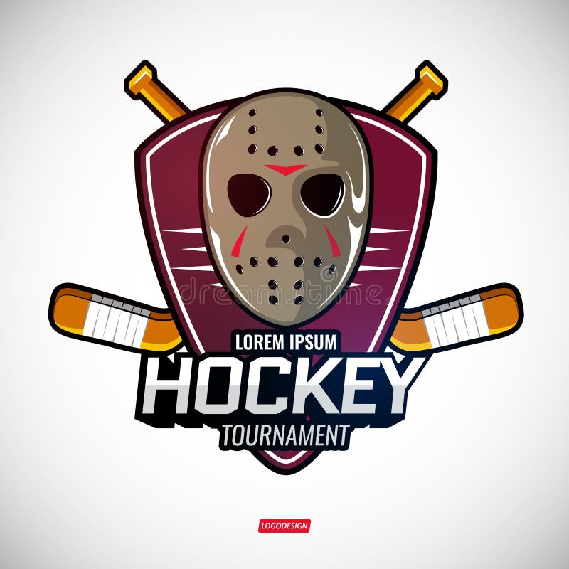 Se divierte los logotipos para el hockey ilustración del vector Se divierte los logotipos para el hockey ilustración del vector