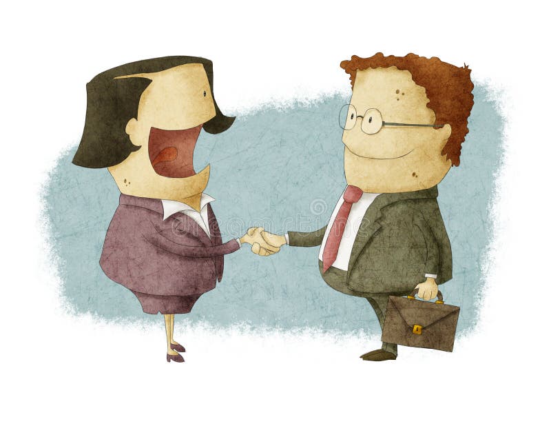 Se serrer la main sur l'accord de atteinte illustration stock Se serrer la main sur l'accord de atteinte illustration stock