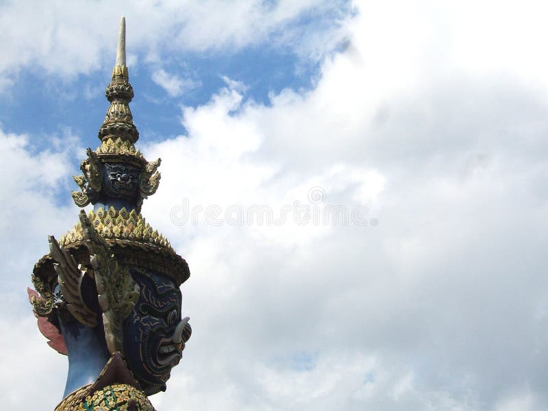 Detail of a guardian statue in Grand Palace (Bangkok - Thailand). Detail of a guardian statue in Grand Palace (Bangkok - Thailand)