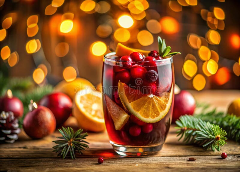 Se încălzește cu această rețetă festivă Sangria Perfectă pentru o reuniune confortabilă din 20 decembrie vector illustration