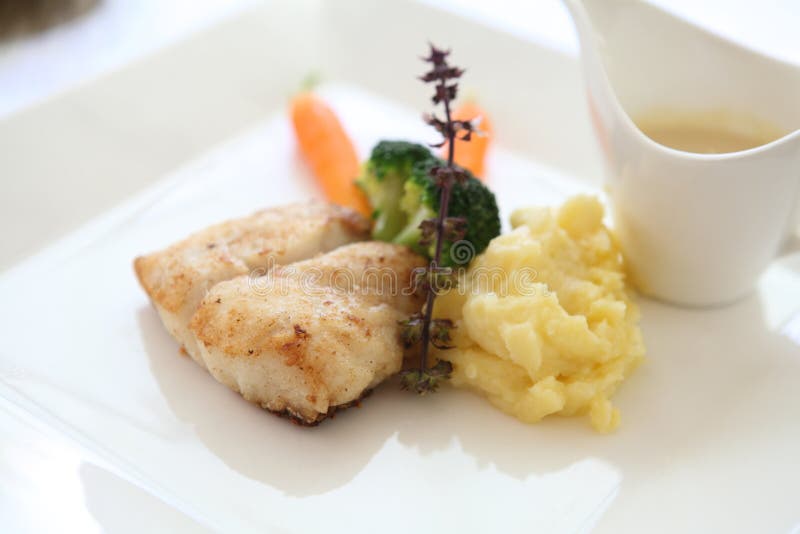 Sea bass fillet stock photo. Image of grilled, food, healthy 33870056