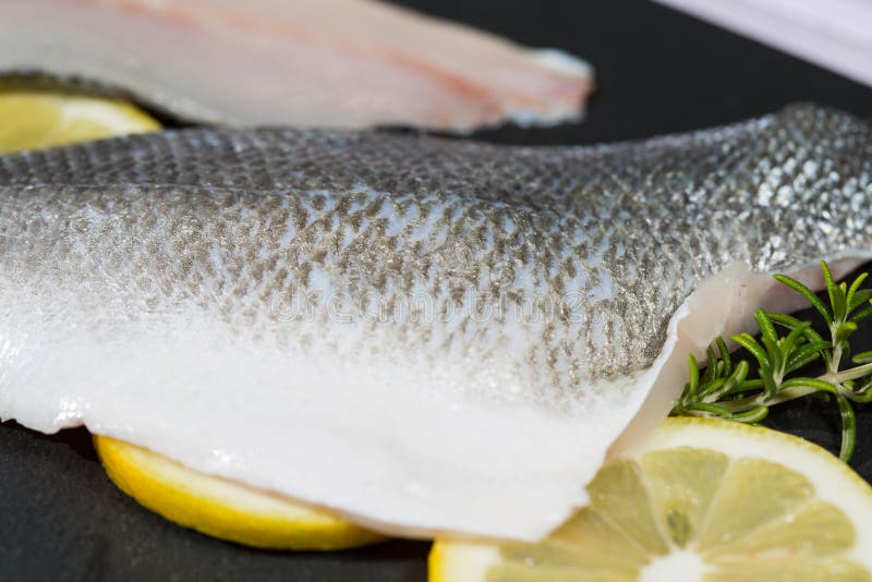 Sea bass fillets stock image. Image of fishing, healthy 48167375