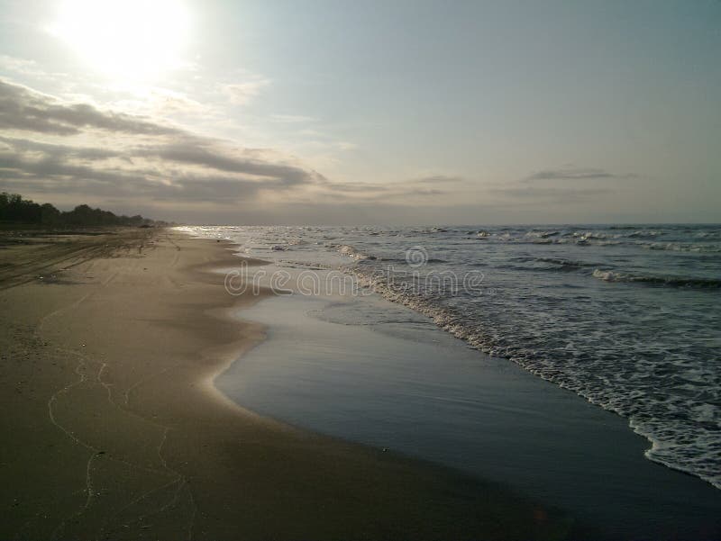 Sea and Beach Views, Beach Side View. Stock Photo Image of blue