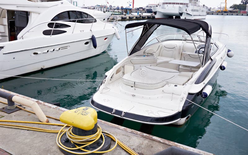 Sea boat in parking stock image. Image of detail, ocean 148353673