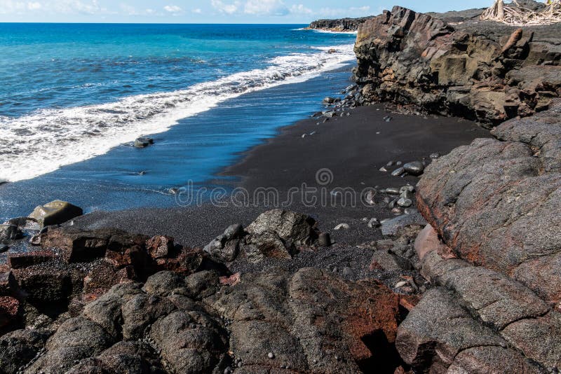 Sea Cliffs Formed by Recent Lava Flows