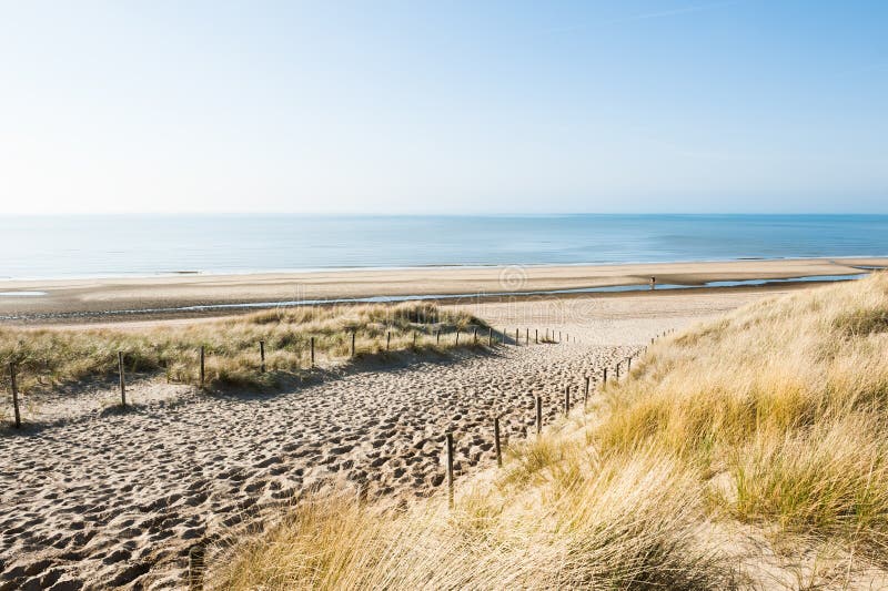 Sea Coast in Noordwijk, Netherlands, Europe. Stock Image - Image of ...