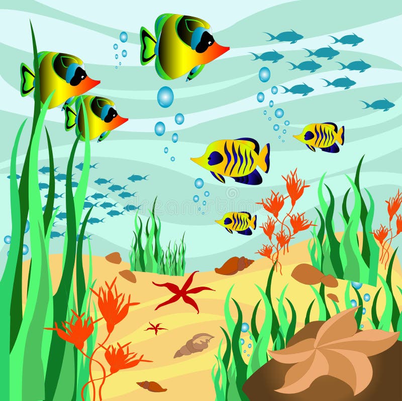 Sea floor stock illustration
