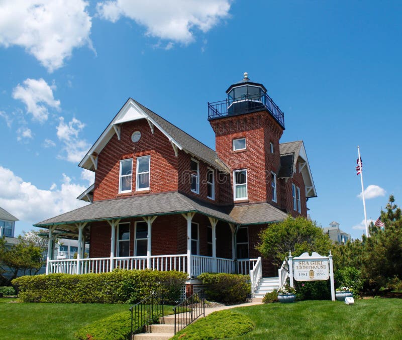 Sea Girt Lighthouse editorial stock photo. Image of radio 43786973