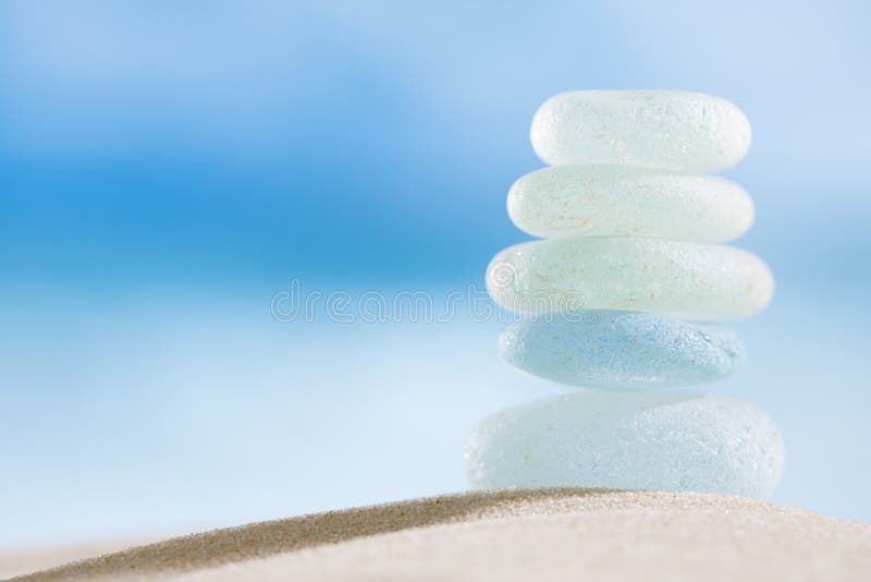 Sea glass seaglass with ocean , beach and seascape