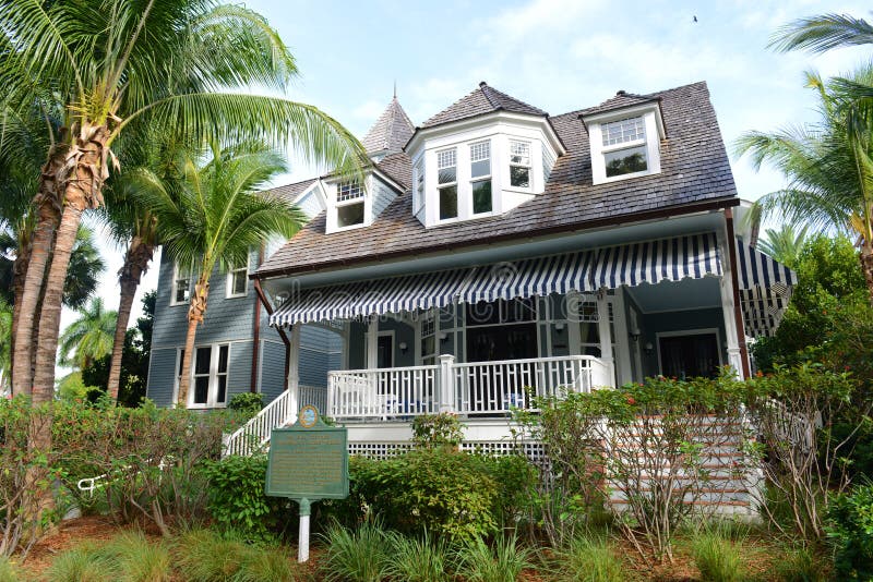 Sea Gull Cottage, Palm Beach, Florida stock image Sea Gull Cottage, Palm Beach, Florida stock image