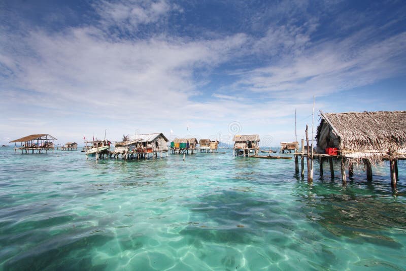 Sea Gypsy Village Semporna Sabah Malaysia Stock Photo - Image of life,  nature: 39642728