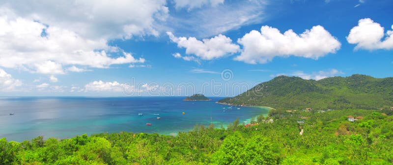 Sea and jungle. beautiful ko tao island. Thailand