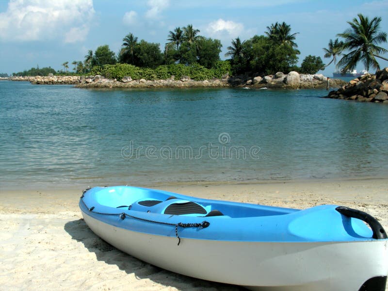 Sea Kayak on deserted beach