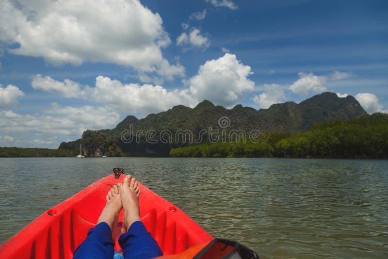 Sea Kayaking. Leisure. Concept travel. royalty free stock image Sea Kayaking. Leisure. Concept travel. royalty free stock image