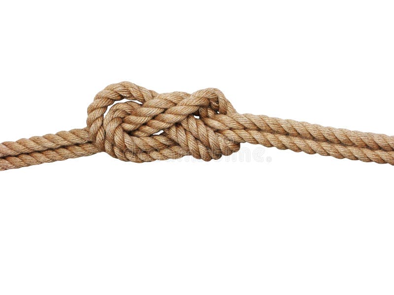 Knot Rope Sling Knotted Tight Tie Secure Cord Drawstring Stock Photo