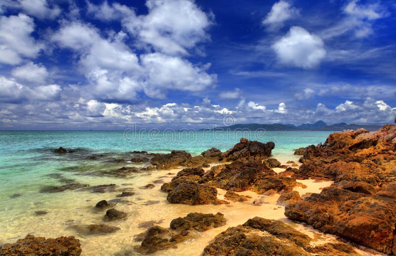 Sea landscape with clouds