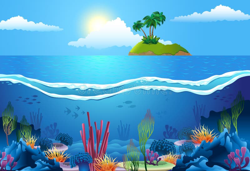 Sea landscape. Vector. vector illustration