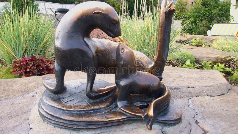 Sea lion statue stock images Sea lion statue stock images