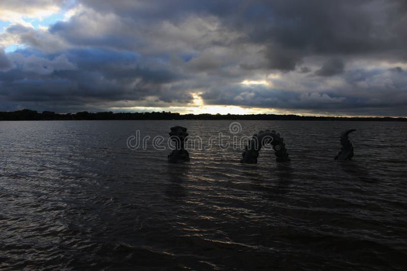 Sea monster in Medicine Lake