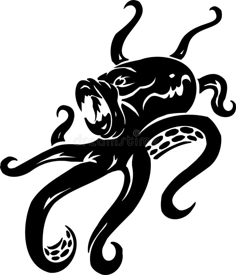 Sea Monster - vector illustration. Vinyl-ready.