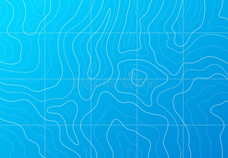 Line Contour Ocean or Sea Topographic Map Stock Illustration ...